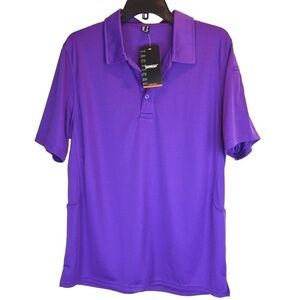 TACVASEN Men's Outdoor Sports Performance‎ Polo Shirt, Medium NWT Purple